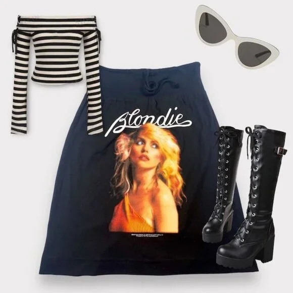 NWOT Debbie Harry Blondie Skirt Black Size, Small - Picture 4 of 8